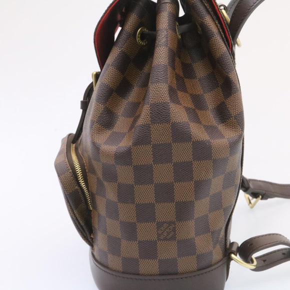 LOUIS VUITTON Damier Ebene Montsouris MM Backpack N51143 LV Auth 26498SAM