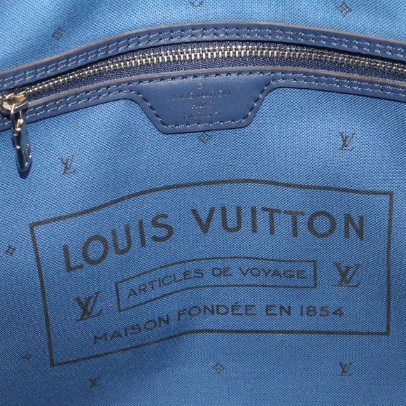 LOUIS VUITTON Monogram Escal Neverfull MM Tote Bag Blue M45128 LV Auth 26573S