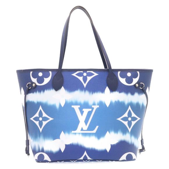LOUIS VUITTON Monogram Escal Neverfull MM Tote Bag Blue M45128 LV Auth 26573S