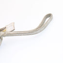 CHANEL Clutch Bag Leather Silver CC Auth 26857A-9