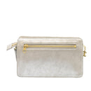 CHANEL Clutch Bag Leather Silver CC Auth 26857A-2