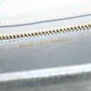 CHANEL Clutch Bag Leather Silver CC Auth 26857A-18