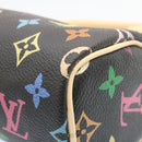 LOUIS VUITTON Monogram Multicolor Mini Speedy Hand Bag Black M92644 Auth 26986SM-10