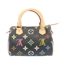 LOUIS VUITTON Monogram Multicolor Mini Speedy Hand Bag Black M92644 Auth 26986SM-3
