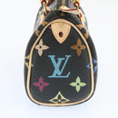 LOUIS VUITTON Monogram Multicolor Mini Speedy Hand Bag Black M92644 Auth 26986SM-5