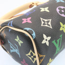 LOUIS VUITTON Monogram Multicolor Mini Speedy Hand Bag Black M92644 Auth 26986SM-9
