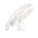 LOUIS VUITTON Pandantif LV XL Necklace White Gold Diamond Q93821 Auth 27695SM-4