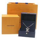 LOUIS VUITTON Pandantif LV XL Necklace White Gold Diamond Q93821 Auth 27695SM-3