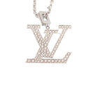 LOUIS VUITTON Pandantif LV XL Necklace White Gold Diamond Q93821 Auth 27695SM-5