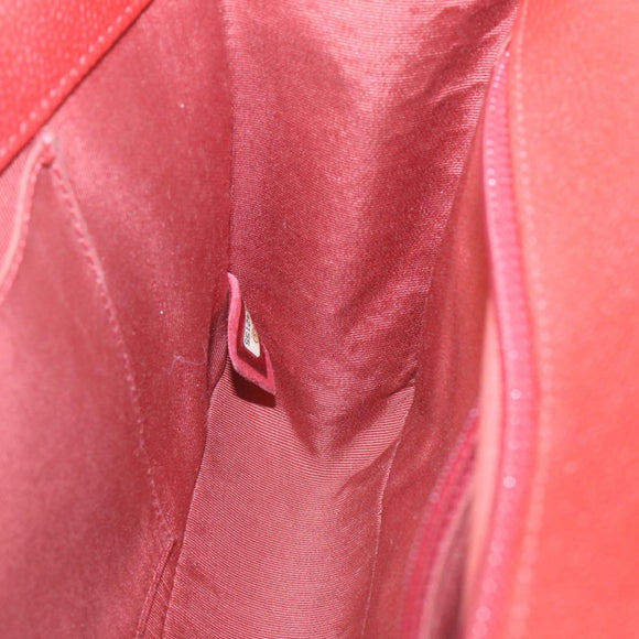 CHANEL Boy Chanel Matelasse Chain Flap Shoulder Bag Leather Red CC Auth 28281AV