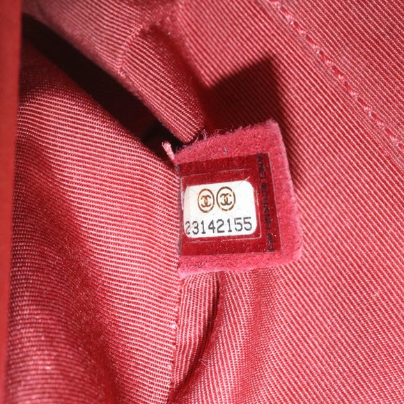 CHANEL Boy Chanel Matelasse Chain Flap Shoulder Bag Leather Red CC Auth 28281AV