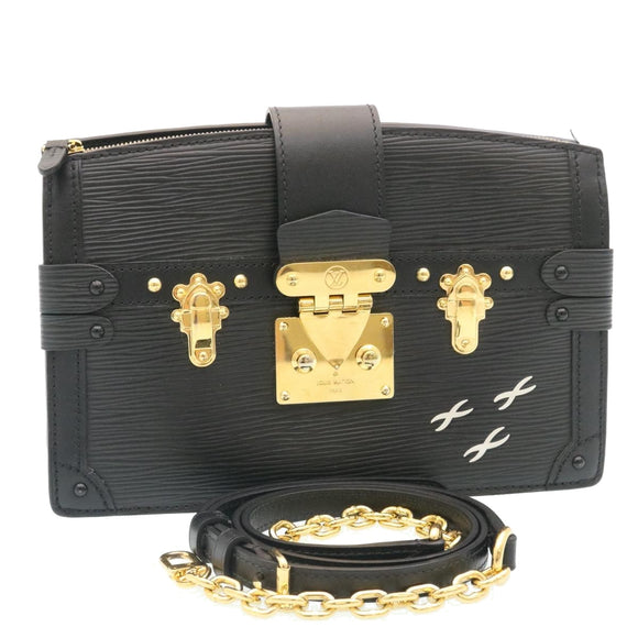 LOUIS VUITTON Epi Trunk Clutch 2Way Shoulder Bag Black M53052 LV Auth 28382SM