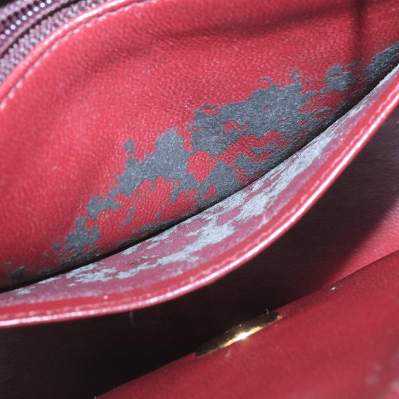 CHANEL Mini Matelasse Chain Flap Shoulder Bag Lamb Skin Black Gold Auth 28471AM