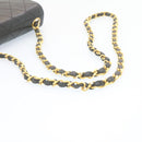 CHANEL Mini Matelasse Chain Flap Shoulder Bag Lamb Skin Black Gold Auth 28471AM-7