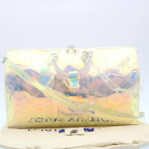 LOUIS VUITTON Monogram Prism Keepall Bandouliere 50 BostonBag M53271 Auth 28628S