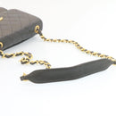 CHANEL Matelasse Chain Flap Shoulder Bag Lamb Skin Black Gold CC Auth 28632SAV-7