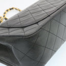 CHANEL Classic Matelasse 23 Chain Flap Shoulder Bag Lamb Skin Black Auth 28634AV-15