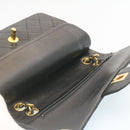CHANEL Classic Matelasse 23 Chain Flap Shoulder Bag Lamb Skin Black Auth 28634AV-17