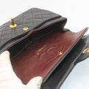 CHANEL Classic Matelasse 23 Chain Flap Shoulder Bag Lamb Skin Black Auth 28634AV-9