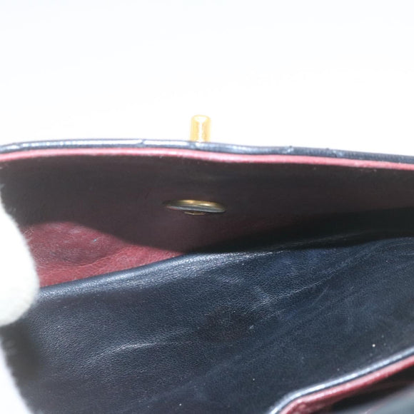 CHANEL Classic Matelasse 23 Chain Flap Shoulder Bag Lamb Skin Black Auth 28634AV