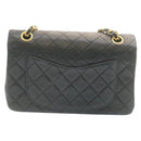 CHANEL Classic Matelasse 23 Chain Flap Shoulder Bag Lamb Skin Black Auth 28634AV-2