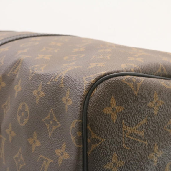LOUIS VUITTON Monogram Macassar Keepall Bandouliere 55 M56714 Auth 28882S