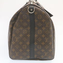LOUIS VUITTON Monogram Macassar Keepall Bandouliere 55 M56714 Auth 28882S-4