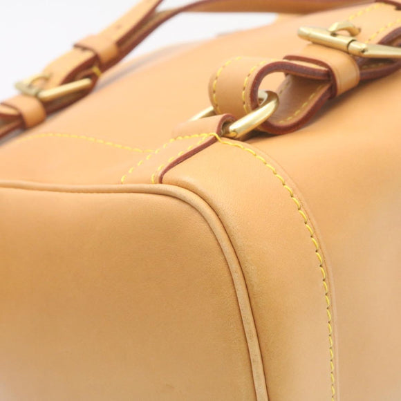 LOUIS VUITTON Nomad leather Montsouris MM Backpack SPO Beige LV Auth 28931SV