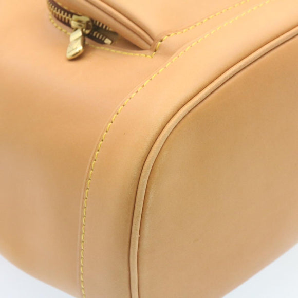 LOUIS VUITTON Nomad leather Montsouris MM Backpack SPO Beige LV Auth 28931SV