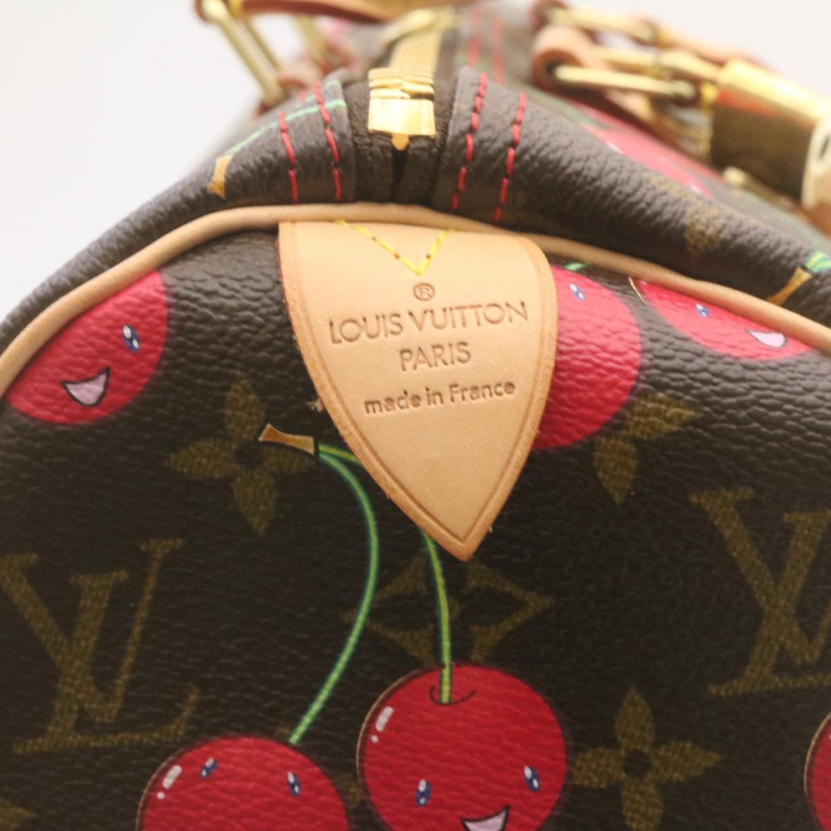 LOUIS VUITTON Monogram Cherry Keepall 45 Boston Bag M95011 LV Auth 28992A