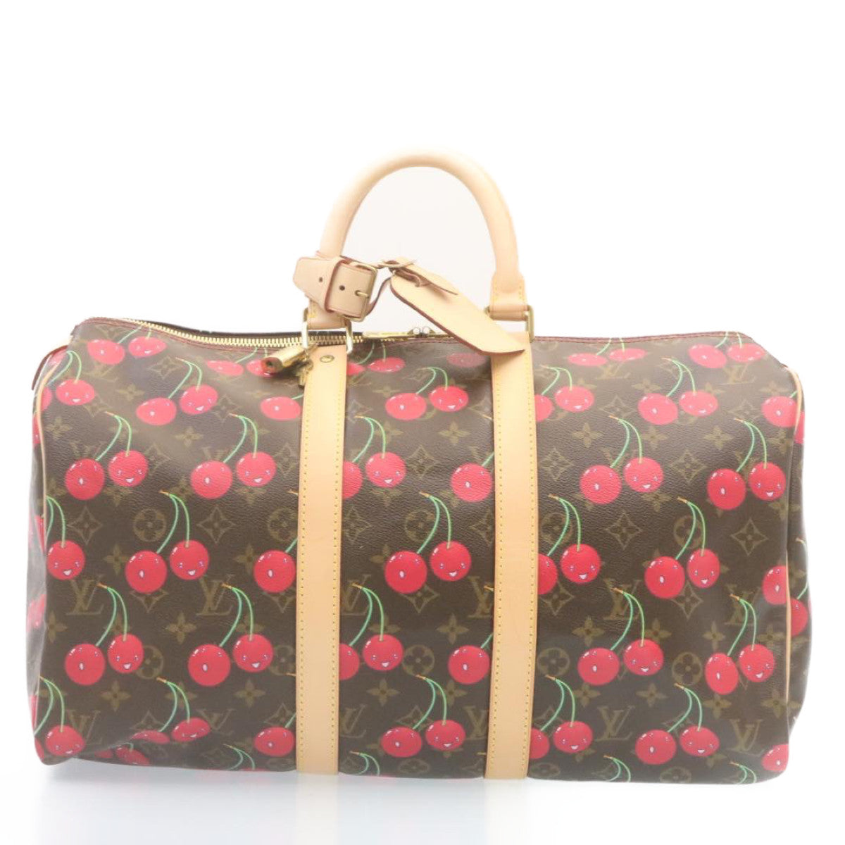 LOUIS VUITTON Monogram Cherry Keepall 45 Boston Bag M95011 LV Auth 28992A