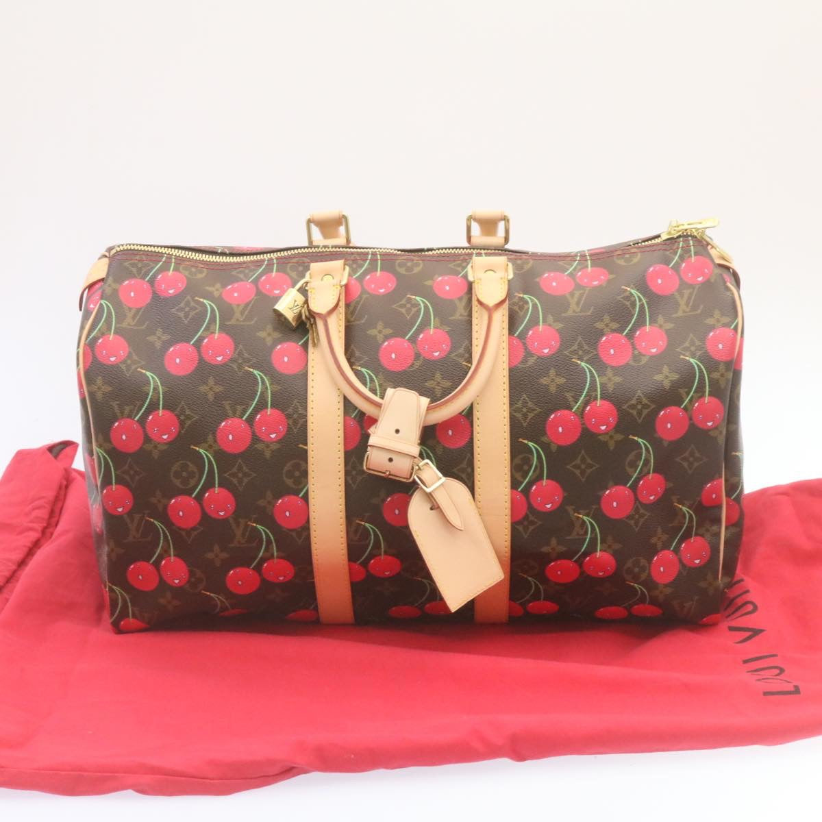 LOUIS VUITTON Monogram Cherry Keepall 45 Boston Bag M95011 LV Auth 28992A