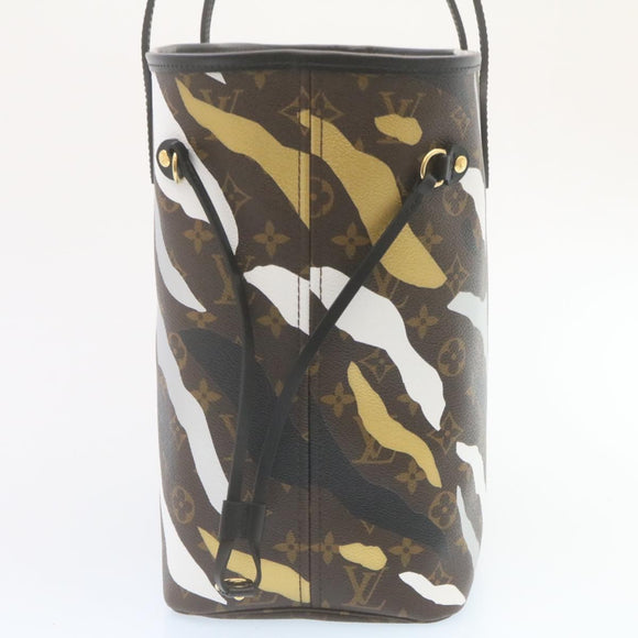 LOUIS VUITTON × LOL Monogram Camouflage Neverfull MM Tote Bag M45201 Auth 29024S