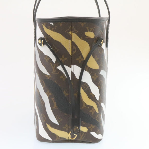 LOUIS VUITTON × LOL Monogram Camouflage Neverfull MM Tote Bag M45201 Auth 29024S