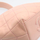 CHANEL Matelasse Hand Bag Lamb Skin Pink CC Auth 29107AV-9