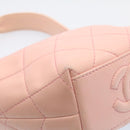 CHANEL Matelasse Hand Bag Lamb Skin Pink CC Auth 29107AV-15