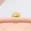 CHANEL Matelasse Hand Bag Lamb Skin Pink CC Auth 29107AV-17