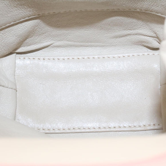 CHANEL Matelasse Hand Bag Lamb Skin Pink CC Auth 29107AV