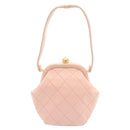 CHANEL Matelasse Hand Bag Lamb Skin Pink CC Auth 29107AV-13