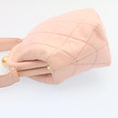CHANEL Matelasse Hand Bag Lamb Skin Pink CC Auth 29107AV-3
