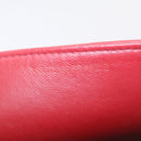 CHANEL Mademoiselle Big Coco Double Chain Shoulder Bag Lamb Skin Red Auth 29129V-19