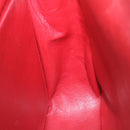 CHANEL Mademoiselle Big Coco Double Chain Shoulder Bag Lamb Skin Red Auth 29129A-21