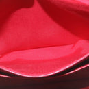 CHANEL Mademoiselle Big Coco Double Chain Shoulder Bag Lamb Skin Red Auth 29129A-22