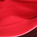 CHANEL Mademoiselle Big Coco Double Chain Shoulder Bag Lamb Skin Red Auth 29129A-23