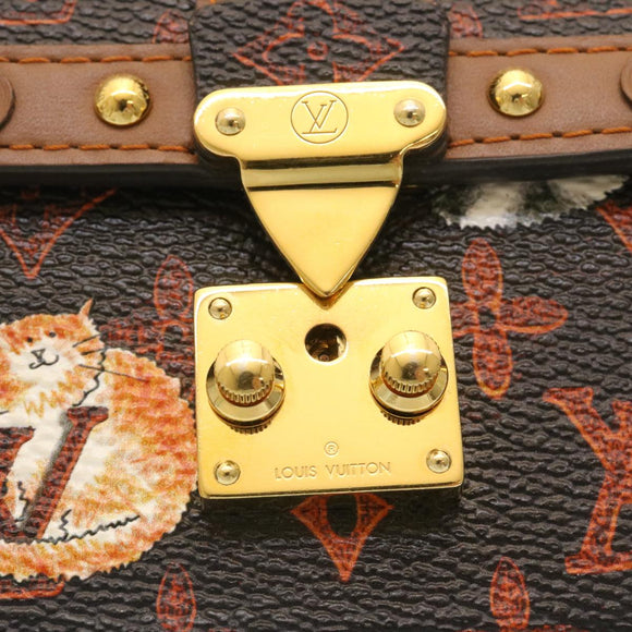 LOUIS VUITTON Monogram Catgram Essential Trunk Pouch M63892 LV Auth 29169SM