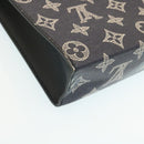 LOUIS VUITTON Monogram Savanna Pochette Voyage ClutchBag Navy M66639 Auth 29183SM-16
