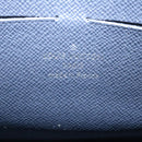 LOUIS VUITTON Monogram Savanna Pochette Voyage ClutchBag Navy M66639 Auth 29183SM-17