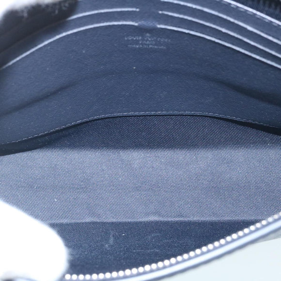 LOUIS VUITTON Monogram Savanna Pochette Voyage ClutchBag Navy M66639 Auth 29183A