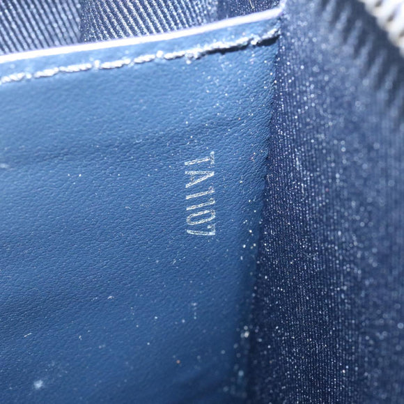 LOUIS VUITTON Monogram Savanna Pochette Voyage ClutchBag Navy M66639 Auth 29183SM