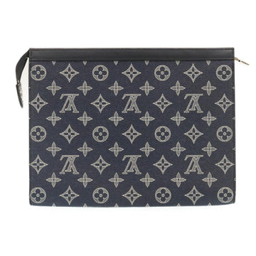 LOUIS VUITTON Monogram Savanna Pochette Voyage ClutchBag Navy M66639 Auth 29183A - 0